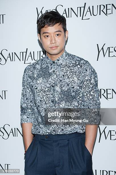 South Korean actor Chun Jung-Myung attends during the "Forever Youth Liberator" launch party hosted by Yves Saint Laurent Skin Care at the Cais...
