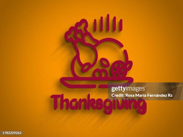 3d thanksgiving day background. greeting card, flyers, posters and invitación - invitación stockfoto's en -beelden