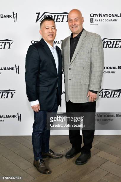 Derrick Lee and Alan Reback attend the Variety Business Managers Elite Breakfast Presented by City National Bank at Four Seasons Hotel Los Angeles at...