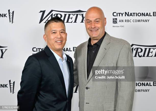 Derrick Lee and Alan Reback attend the Variety Business Managers Elite Breakfast Presented by City National Bank at Four Seasons Hotel Los Angeles at...