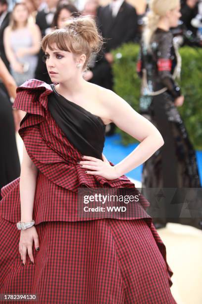 Lena Dunham, Red carpet arrivals at the 2017 Met Gala: Rei Kawakubo/Comme des Garcons, May 1st, 2017.
