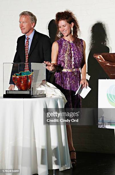Christina Weiss Lurie and Scott Jenkins attend the Green Sports Alliance Gala Dinner at The Liberty Warehouse on August 27, 2013 in New York City.