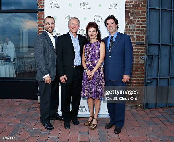 Martin Tull, Scott Jenkins, Christina Weiss Lurie and Dr. Allen Hershkowitz attend the Green Sports Alliance Gala Dinner at The Liberty Warehouse on...