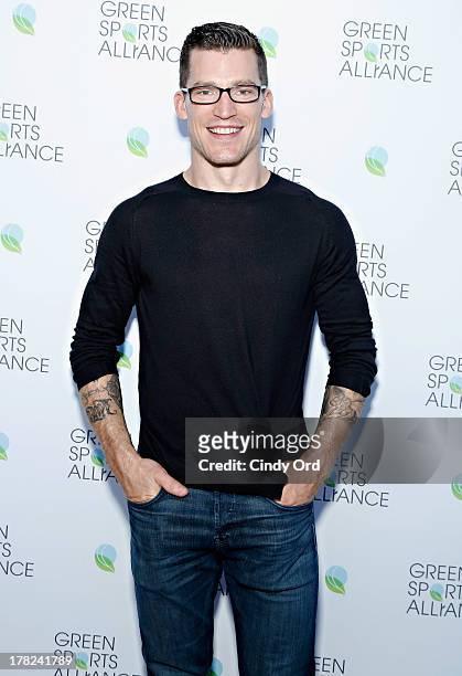 Andrew Ference attends the Green Sports Alliance Gala Dinner at The Liberty Warehouse on August 27, 2013 in New York City.