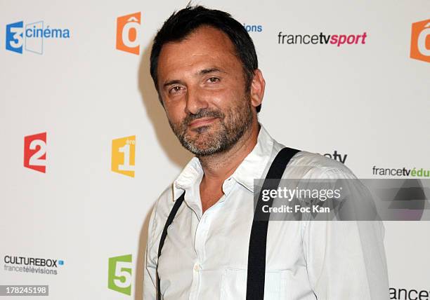 Presenter Frederic Lopez attends the 'Rentree France Televisions' photocall at Palais de Tokyo on August 27, 2013 in Paris, France.