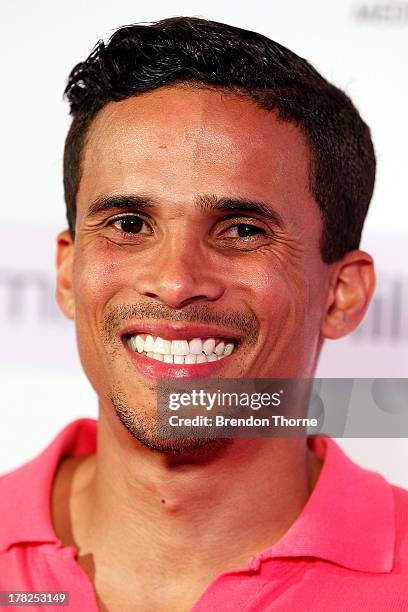 John Steffensen arrives at the 30 Days of Fashion and Beauty launch party at Town Hall on August 28, 2013 in Sydney, Australia.
