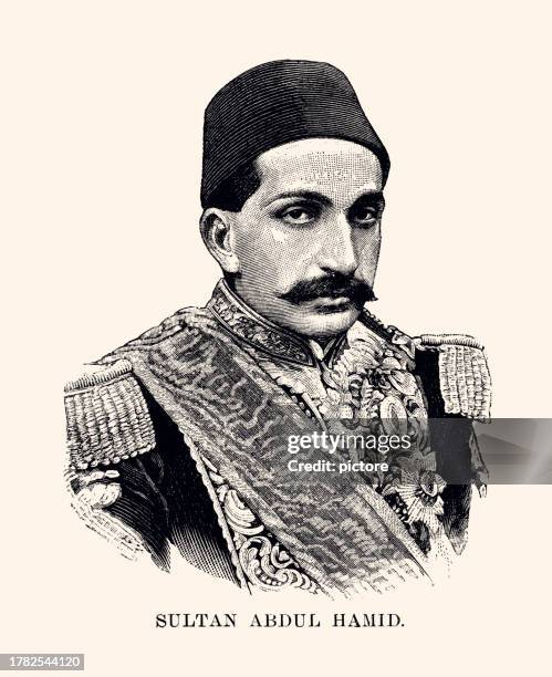 sultan abdul hamid ii. (xxxl) - osmanisches reich stock-grafiken, -clipart, -cartoons und -symbole