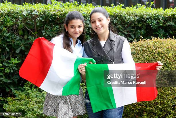 The young Italian singers Rania & Melissa who will represent Italy at the Junior Eurovision Song Contest in Nice on November 26th.