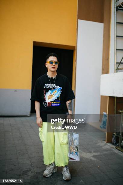 Street Style at Milan Fashion Week Men's Spring 2020, photographed in Milan on June 15 - 17, 2019...