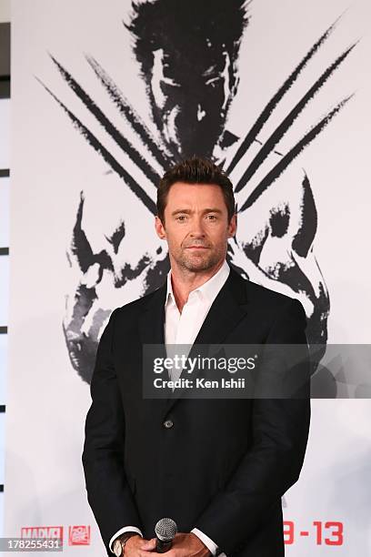 Actor Hugh Jackman attends the Japan premiere of 'The Wolverine' at Roppongi Hills on August 28, 2013 in Tokyo, Japan.