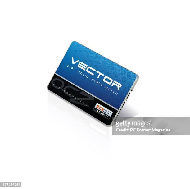 An OCZ Vector 256GB solid-state drive photographed on a white background, taken on January 16, 2013.