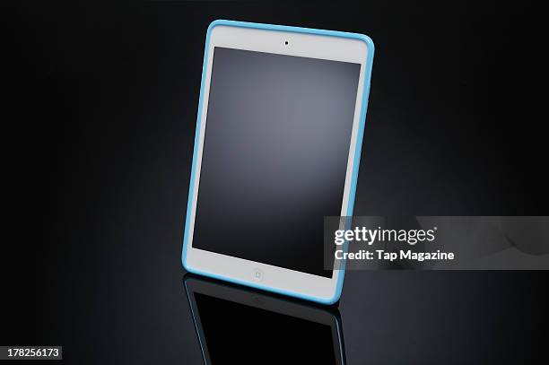 An Apple iPad Mini tablet computer with Cygnett FlexiGel case photographed during a shoot for Tap Magazine, February 7, 2013.