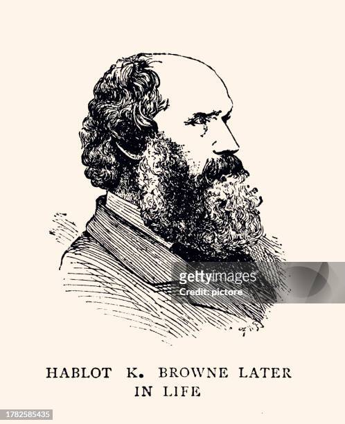 hablot knight browne : english artist, painter, drawer, caricaturist, illustrator and etcher (xxxl) - 40 44 years stock illustrations