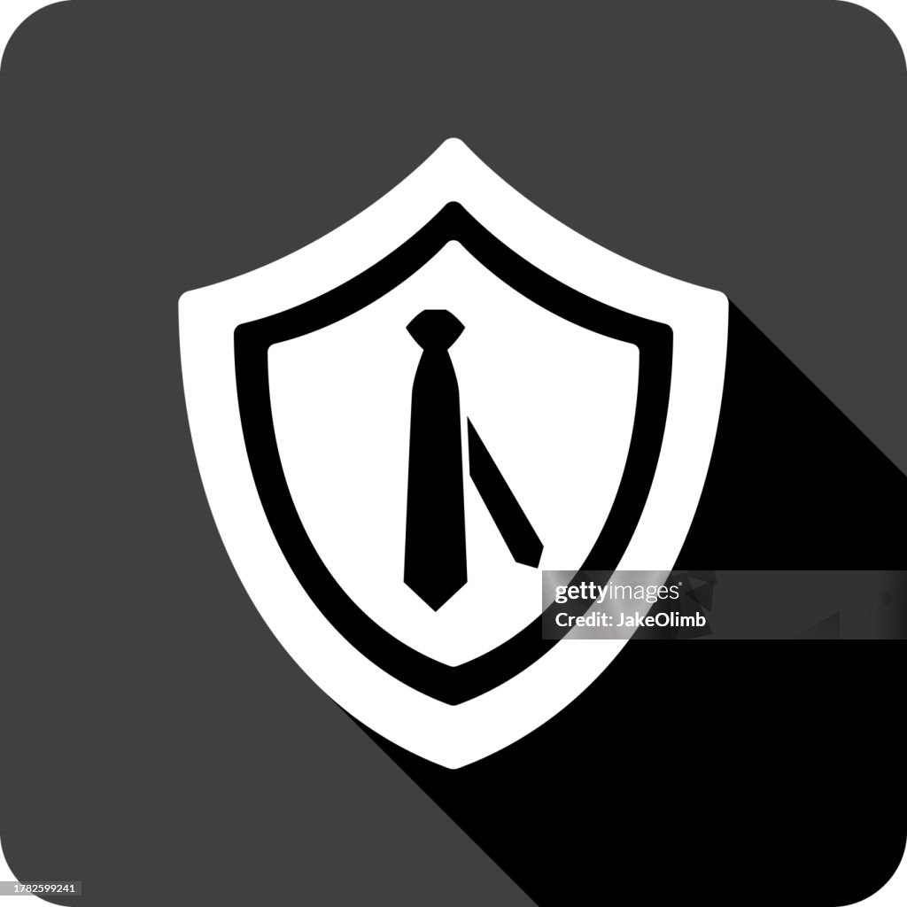 Shield Tie Icon Silhouette 3