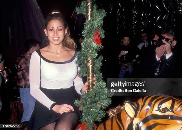 Playboy playmate Carol Shaya attends the Playboy Magazine Party on December 8, 1994 at Rouge Club in New York City.