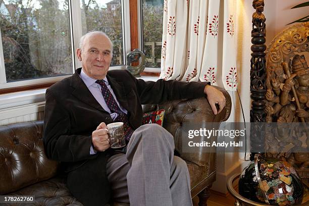 Liberal party politician Vince Cable is photographed for the Observer on December 6, 2012 in Twickenham, England.