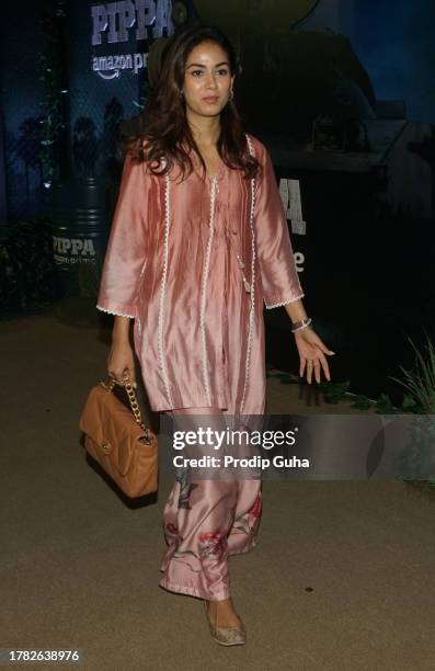 Mira Rajput attends the special screening of Prime video's film 'Pippa' on November 08, 2023 in Mumbai, India
