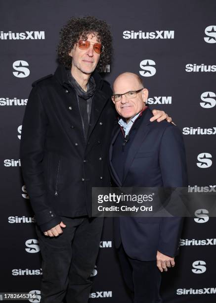Howard Stern and Scott Greenstein, SiriusXM President and Chief Content Officer, attend the SiriusXM Next Generation: Industry & Press Preview at The...