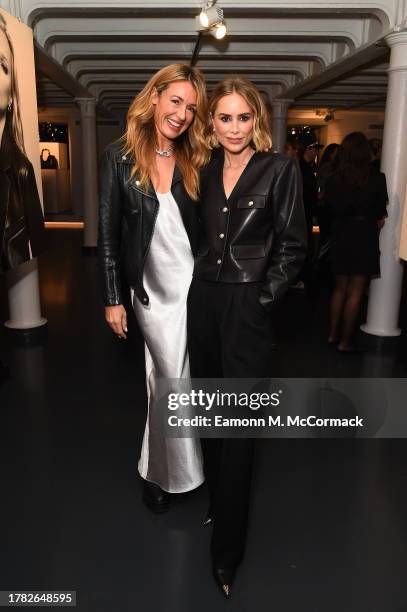 Cat Deeley and Anine Bing during the Anine Bing Kate Tote Cocktail Launch Event at The Stables on November 08, 2023 in London, England.