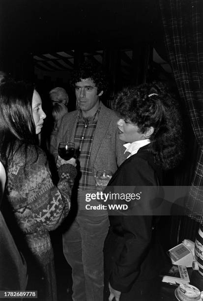 Shelley Duvall, Elliott Gould, and Jennifer Bogart attend a party, celebrating the release of Cheryl Tiegs' book "The Way to Natural Beauty," at...