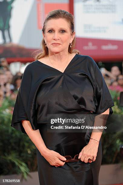 Jury member Carrie Fisher attends 'Gravity' premiere and Opening Ceremony during The 70th Venice International Film Festival at Sala Grande on August...