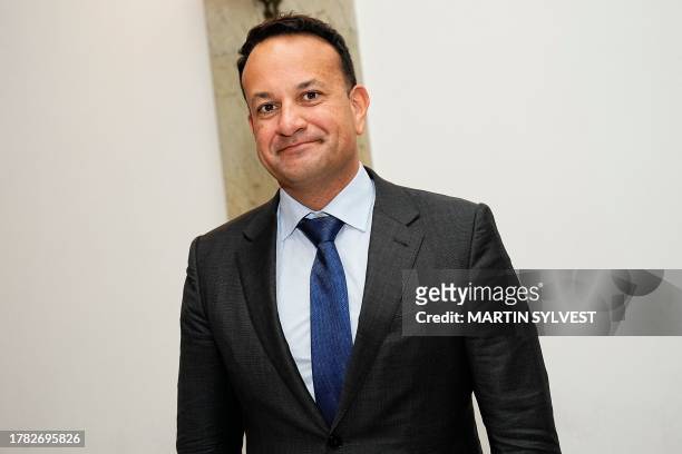 Ireland's Prime Minister Leo Varadkar arrives for a meeting hosted by Denmark on the future of the EU at Christiansborg Castle in Copenhagen,...
