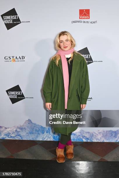 Anais Gallagher attends the launch party for Skate At Somerset House with Switzerland Tourism on November 14, 2023 in London, England.