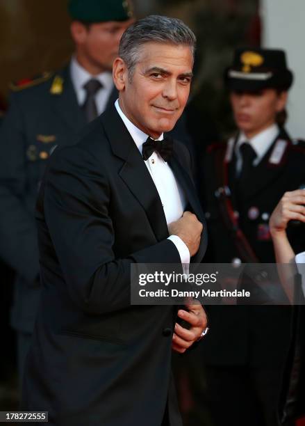 Actor George Clooney attends the Opening Ceremony And 'Gravity' Premiere at Palazzo del Cinema on August 28, 2013 in Venice, Italy.