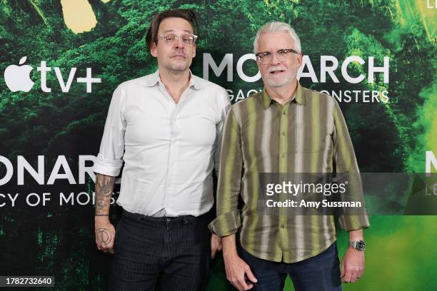 Matt Fraction and Chris Black attend Apple TV+'s New Series "Monarch: Legacy Of Monsters" Premiere at The London West Hollywood at Beverly Hills on...