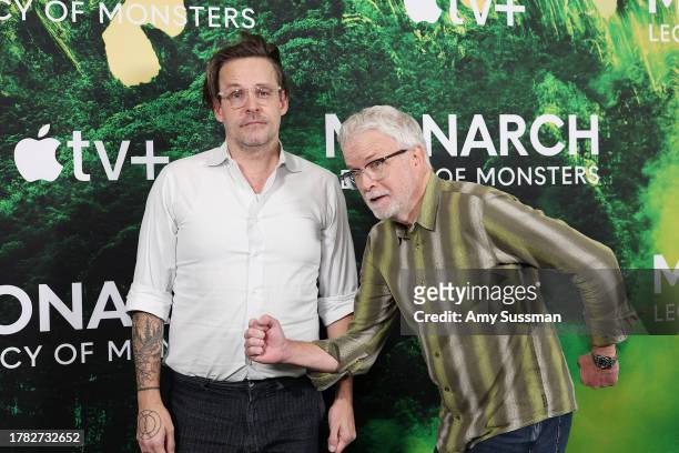 Matt Fraction and Chris Black attend Apple TV+'s New Series "Monarch: Legacy Of Monsters" Premiere at The London West Hollywood at Beverly Hills on...