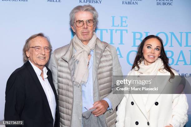 Director Alexandre Arcady, Dominique Desseigne and Alexandra Cardinale attend the "Le Petit Blond De La Casbah" Premiere at Le Cinema Publicis on...