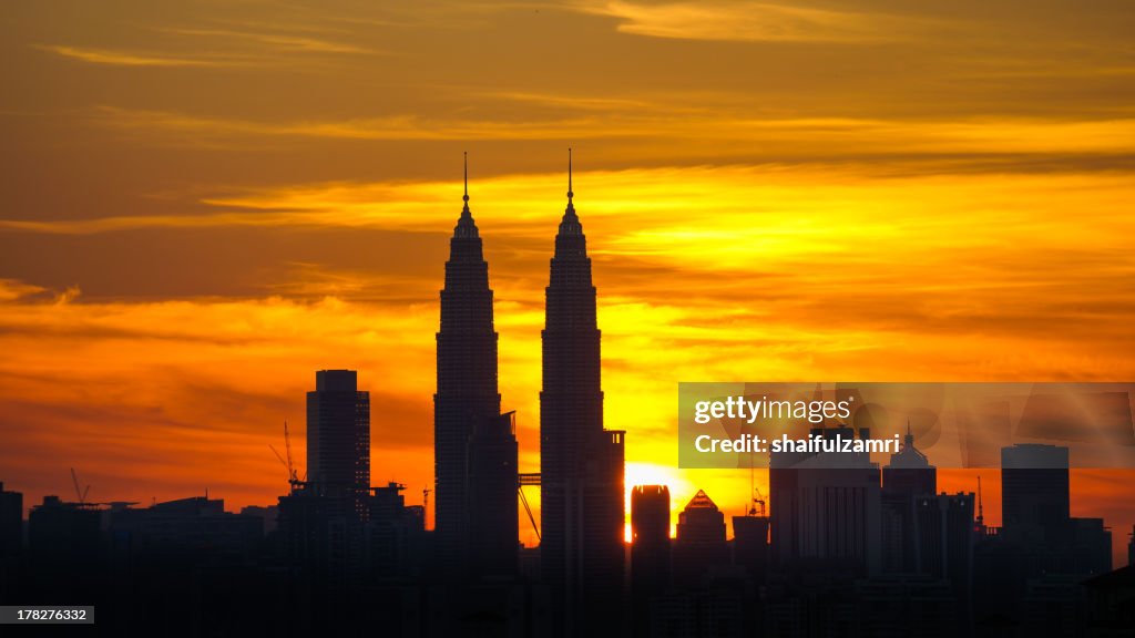 Sunset in Kuala Lumpur, Malaysia