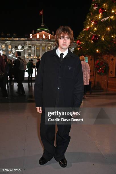 Gene Gallagher attends the launch party for Skate At Somerset House with Switzerland Tourism on November 14, 2023 in London, England.