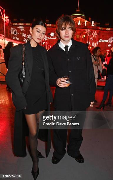 Amalie Gassmann and Gene Gallagher attend the launch party for Skate At Somerset House with Switzerland Tourism on November 14, 2023 in London,...