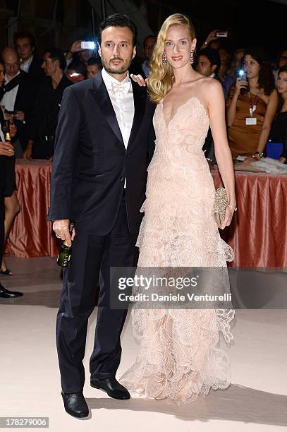 Matteo Ceccarini and Eva Riccobono attends the Opening Ceremony during The 70th Venice International Film Festival on August 28, 2013 in Venice,...