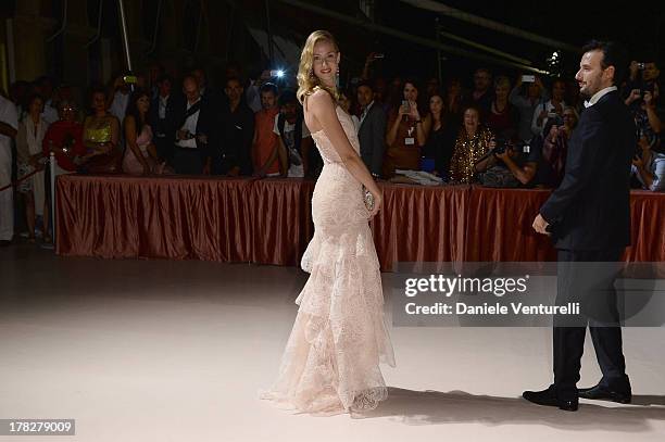 Matteo Ceccarini and Eva Riccobono attends the Opening Ceremony during The 70th Venice International Film Festival on August 28, 2013 in Venice,...