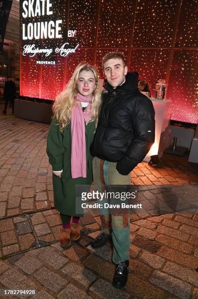 Anais Gallagher and Callum Scott Howells attend the launch party for Skate At Somerset House with Switzerland Tourism on November 14, 2023 in London,...
