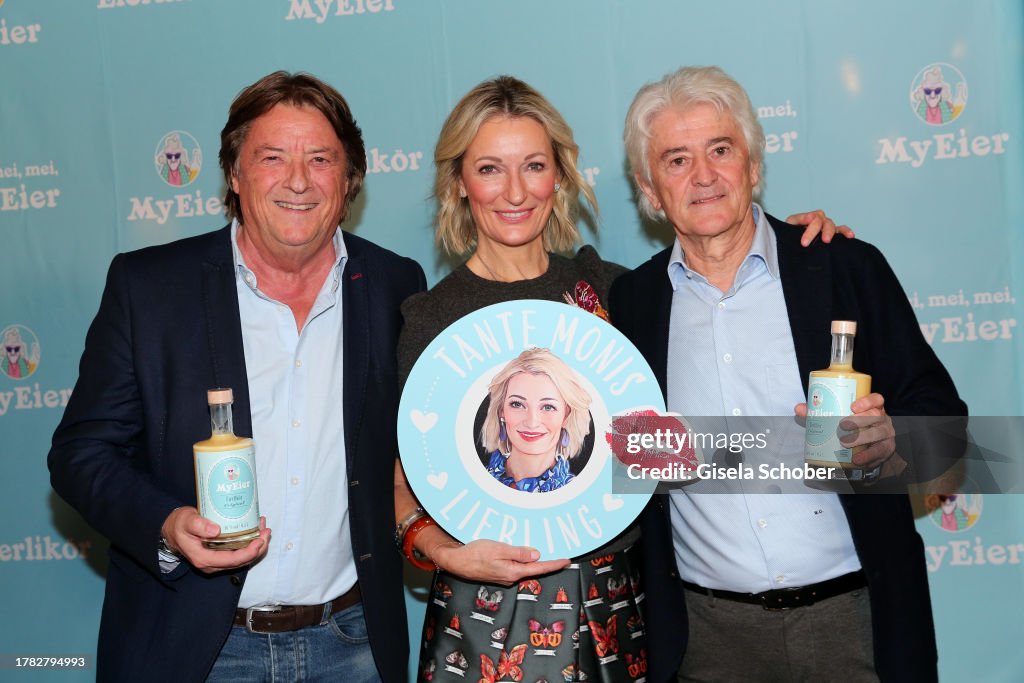Dingler, Monika Gruber and Walter Orterer attend the photocall