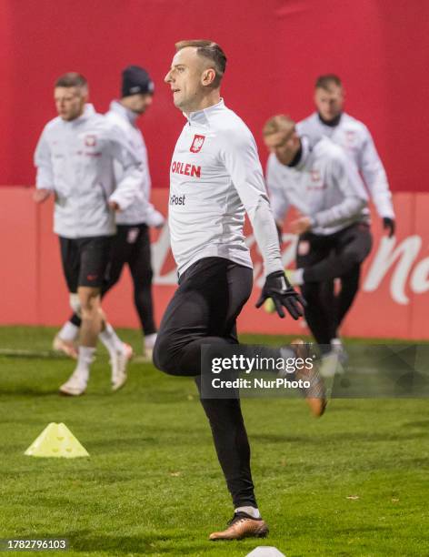 Kamil Grosicki during training before UEFA EURO 2024 qualifier match, Poland vs Czech Republic, in Warsaw, Poland on November 13, 2023.
