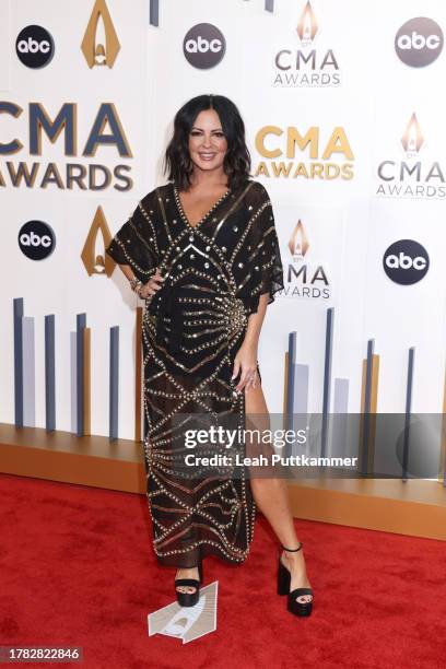 Sara Evans attends the 57th Annual CMA Awards at Bridgestone Arena on November 08, 2023 in Nashville, Tennessee.