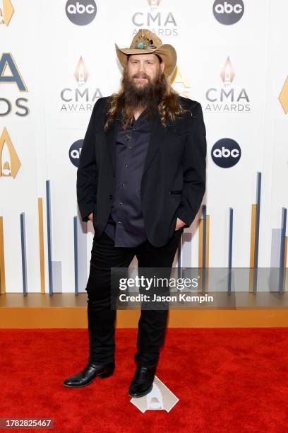 Chris Stapleton attends the 57th Annual CMA Awards at Bridgestone Arena on November 08, 2023 in Nashville, Tennessee.