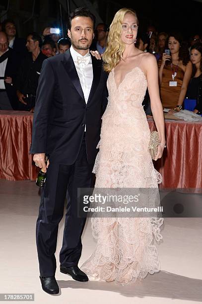 Matteo Ceccarini and Eva Riccobono attends the Opening Ceremony during The 70th Venice International Film Festival on August 28, 2013 in Venice,...