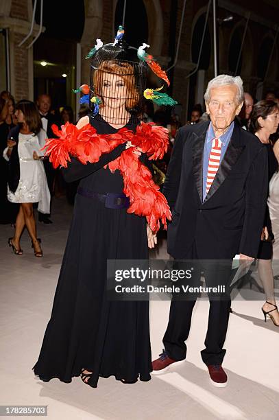 Marina Ripa di Meana and Carlo Ripa di Meana attend the Opening Ceremony during The 70th Venice International Film Festival on August 28, 2013 in...