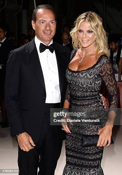 Matilde Brandi and Marco Costantini attend the Opening Ceremony during The 70th Venice International Film Festival on August 28, 2013 in Venice,...