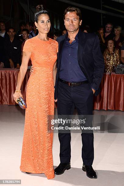 Juliet Linley and Alessio Vinci attend the Opening Ceremony during The 70th Venice International Film Festival on August 28, 2013 in Venice, Italy.