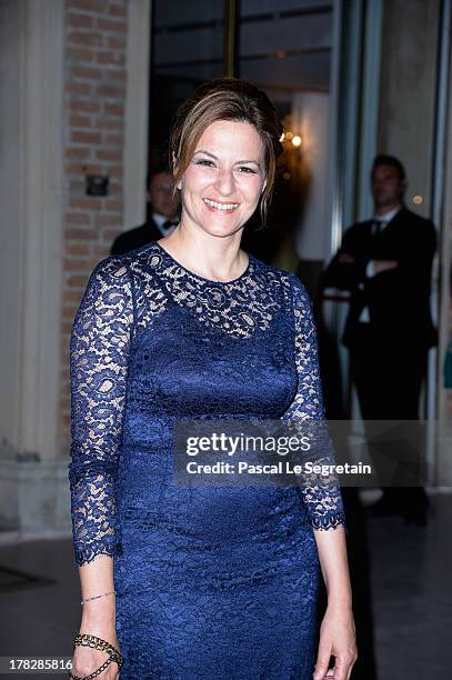 Jury member Martina Gedeck attends the Opening Dinner Arrivals during the 70th Venice International Film Festival at the Hotel Excelsior on August...