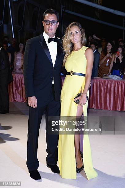 Lorenzo Tonetti and Natalia Borges attends the Opening Ceremony during The 70th Venice International Film Festival on August 28, 2013 in Venice,...