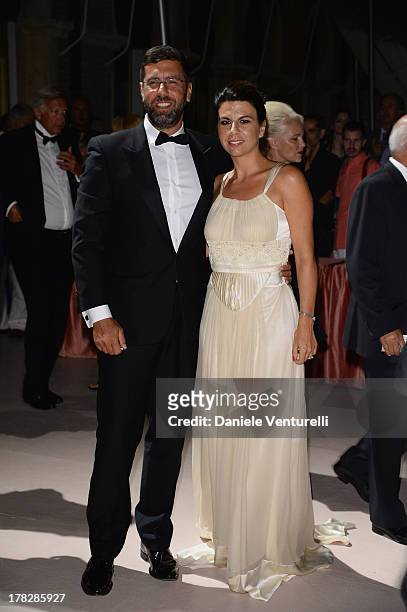 Geppi Cucciari and Luca Bonaccorsi attend the Opening Ceremony during The 70th Venice International Film Festival on August 28, 2013 in Venice, Italy.