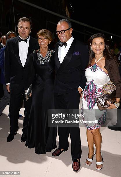 Agostino Re Rebaudengo, Patrizia Sandretto Re Rebaudengo, Cesare Cunaccia and Roberta Rossi attend the Opening Ceremony during The 70th Venice...