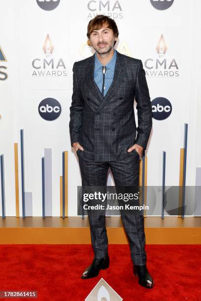 Dave Haywood of Lady A attends the 57th Annual CMA Awards at Bridgestone Arena on November 08, 2023 in Nashville, Tennessee.